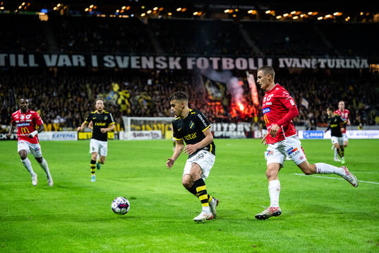 AIKs Yasin Ayari och Degerfors Gustaf Lagerbielke