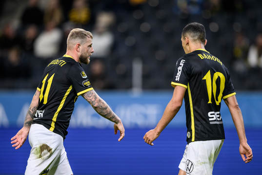 AIKs John Guidetti och Nabil Bahoui