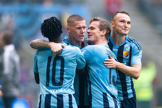 Djurgårdens Victor Edvardsen, Joel Asoro, Hampus Finndell