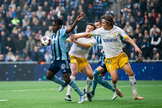 Djurgårdens Joel Asoro och Haris Radetinac