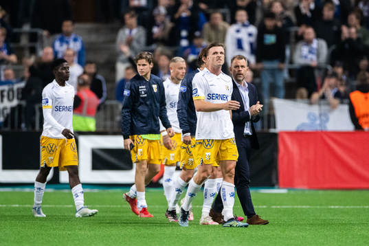 IFK Göteborgs Carl Johansson och tränare Mikael Stahre