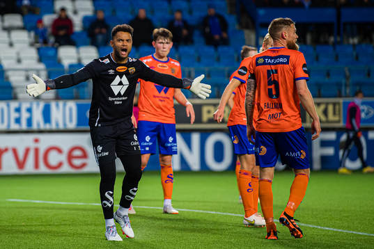 Sten Michael Grytebust of Aalesund looks dejected