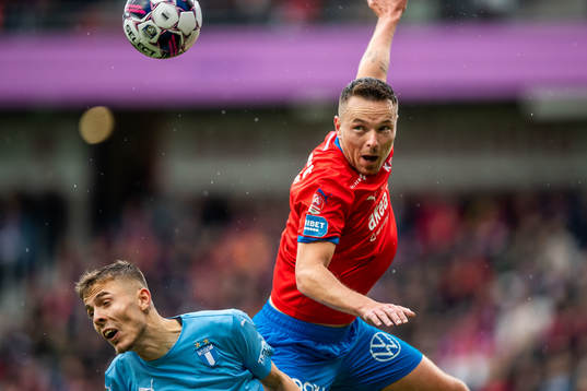 Malmö FFs Patriot Sejdiu och Helsingborgs Viljormur