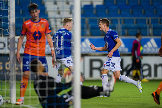 Ola Brynhildsen of Molde celebrates