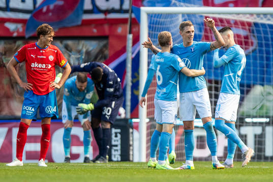 Helsingborgs Thomas Rogne deppar och Malmö FFs Oscar