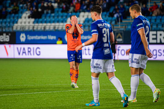 Simen Rafn of Aalesund looks dejected