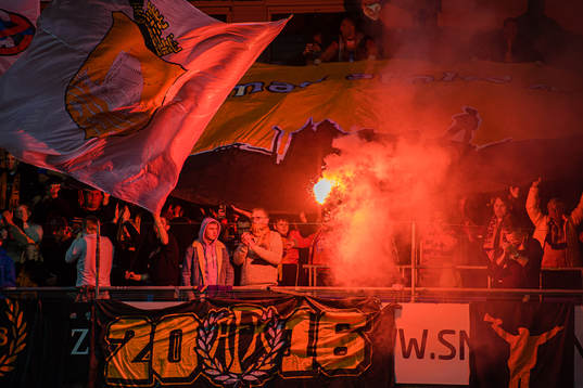 Spectators in the stands