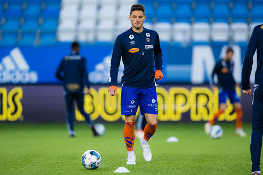Petar Golubovic of Aalesund warms up