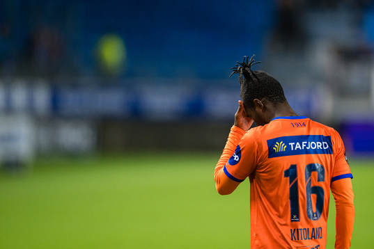 John Kitolano of Aalesund looks dejected