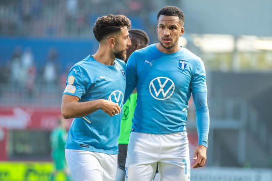 Malmö FFs Moustafa Zeidan och Martin Olsson