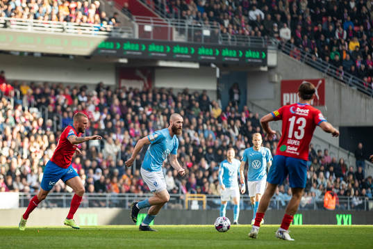 Helsingborgs Alexander Faltsetas och Malmö FFs Jo Inge