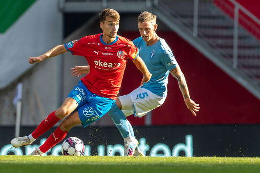 Helsingborgs Rasmus Wiedesheim-Paul och Malmö FFs Søren