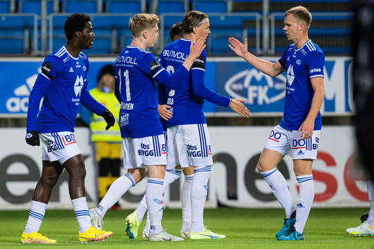 Ola Brynhildsen of Molde celebrates