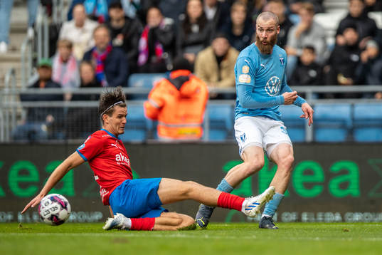 Helsingborgs Wilhelm Loeper och Malmö FFs Jo Inge Berget