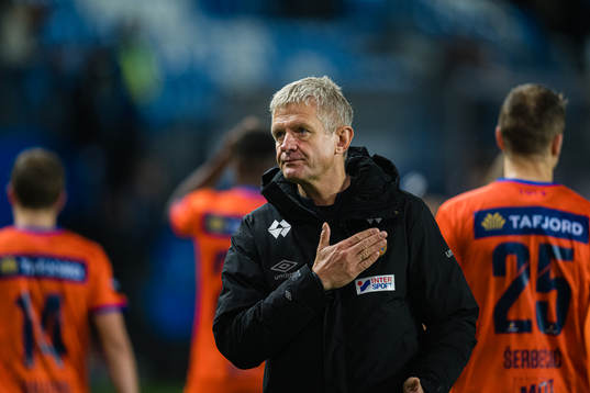 Lars Arne Nilsen, head coach of Aalesund, looks dejected