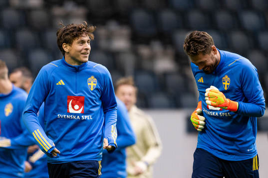 Victor Nilsson Lindelöf and goalkeeper Kristoffer Nordfeldt