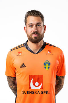 Goalkeeper Kristoffer Nordfeldt of the Swedish national