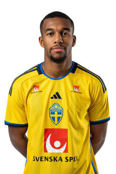 Isak Hien of the Swedish national football team poses for a
