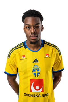 Anthony Elanga of the Swedish national football team poses