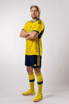 Emil Forsberg of the Swedish national football team poses