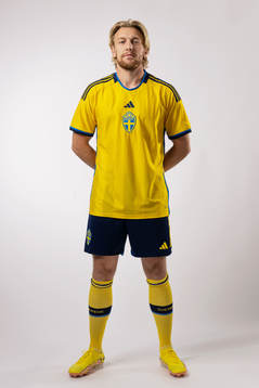 Emil Forsberg of the Swedish national football team poses
