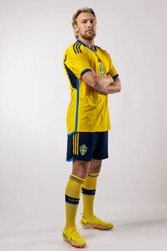 Emil Forsberg of the Swedish national football team poses