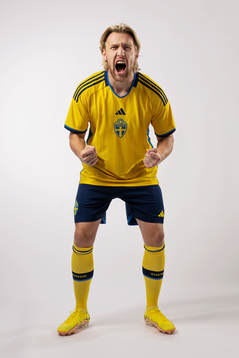 Emil Forsberg of the Swedish national football team poses
