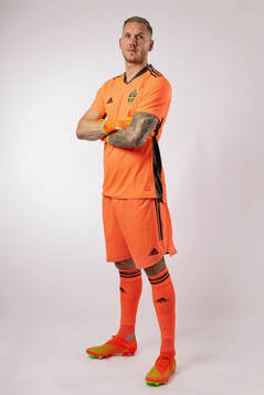 Goalkeeper Robin Olsen of the Swedish national football