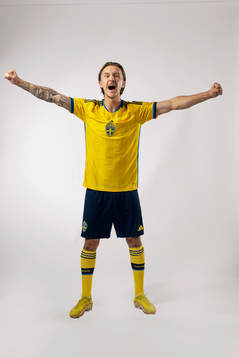 Kristoffer Olsson of the Swedish national football team