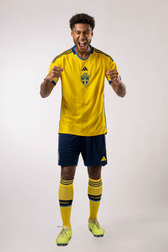 Jens Cajuste of the Swedish national football team poses