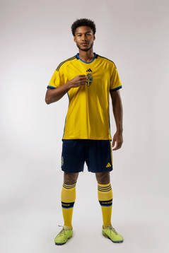 Jens Cajuste of the Swedish national football team poses