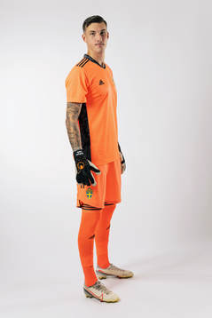 Goalkeeper Andreas Linde of the Swedish national football