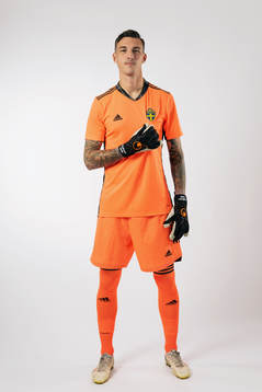 Goalkeeper Andreas Linde of the Swedish national football
