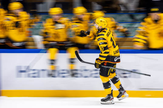 Skellefteås Joakim Lindström jublar