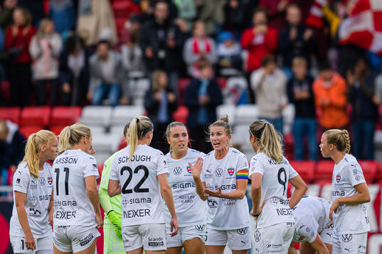 Emma Berglund of Rosengård looks dejected
