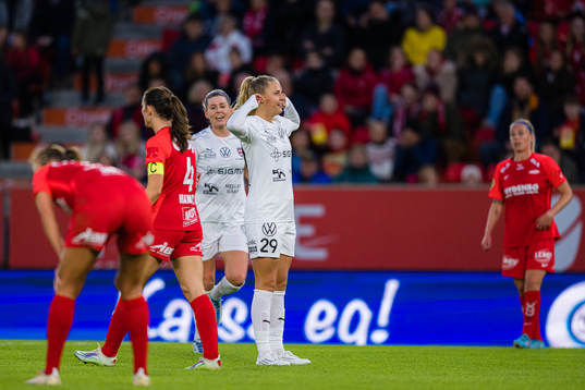 Olivia Holdt of Rosengård celebrates