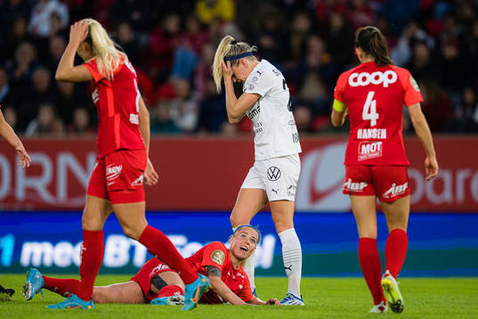 Olivia Schough of Rosengård reacts