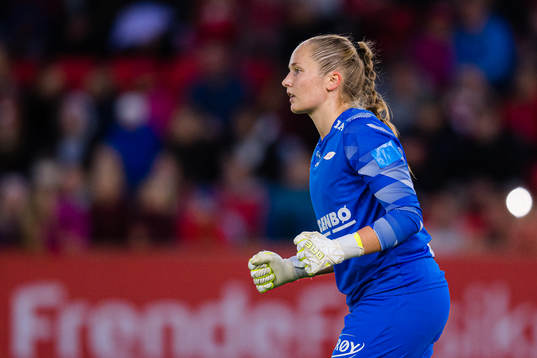 Aurora Mikalsen of Brann celebrates