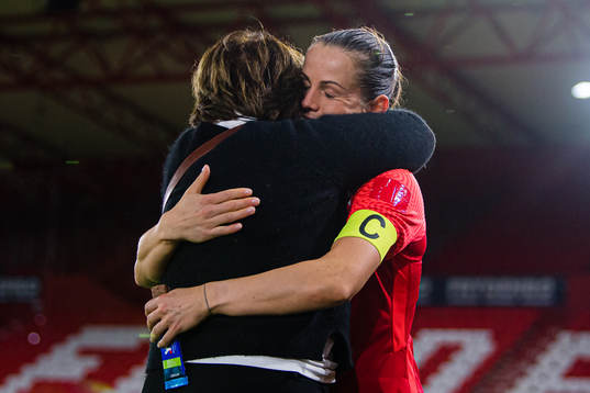 Mette Hammersland and Tuva Hansen of Brann