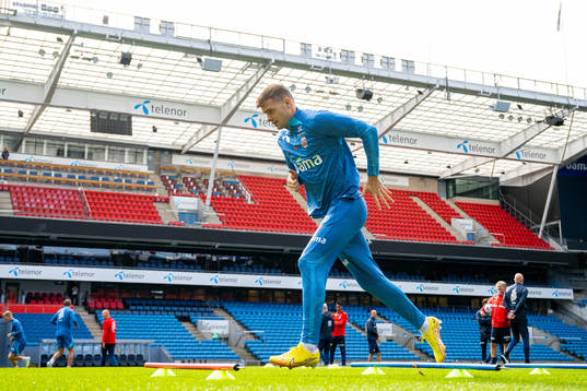 Alexander Sørloth of the Norwegian national football team