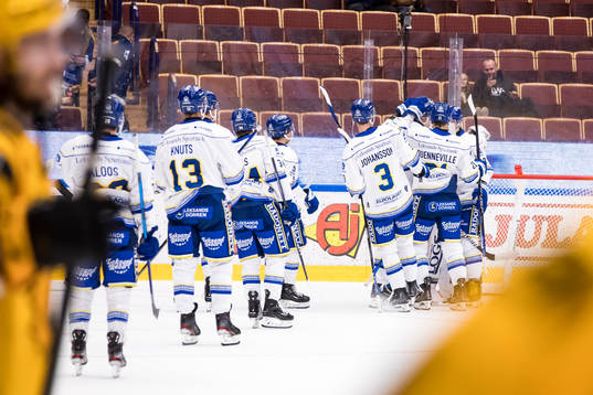 Leksands spelarna jublar