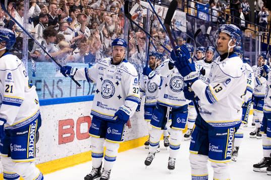 Leksands spelarna jublar