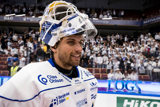Leksands målvakt Mantas Armalis jubel