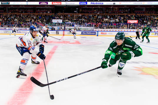 Växjös Dan Sexton och Färjestads Mattias Göransson