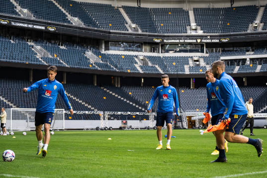 Mattias Svanberg, Viktor Gyökeres and Dejan Kulusevski