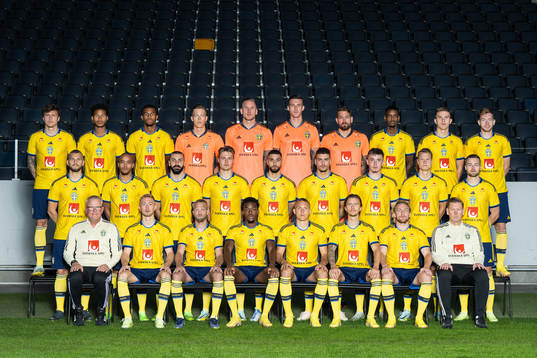 Players and coaching staff of the Swedish national football