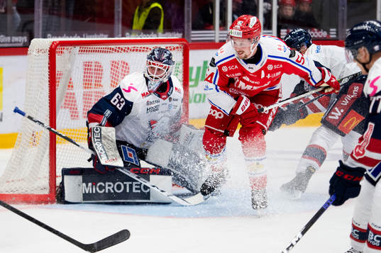 Linköpings målvakt Marcus Högberg och Timrås Jonathan