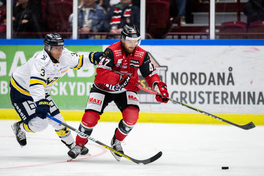 HV71s Daniel Bertov och Malmö Redhawks Joakim Ryan