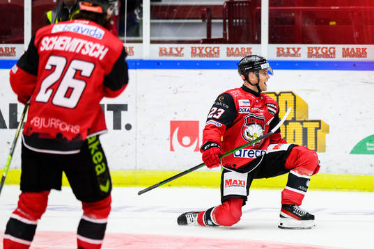 Malmö Redhawks Christoffer Forsberg jublar