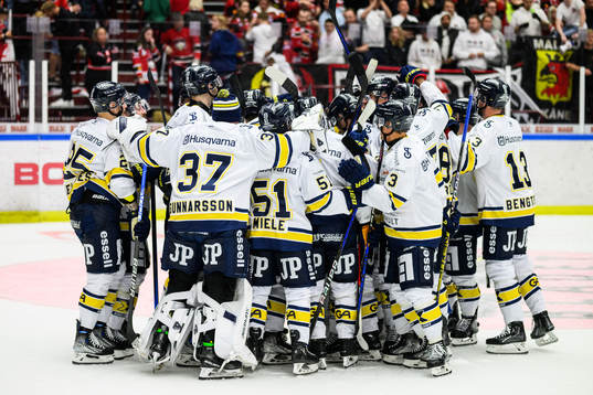 HV71s spelare jublar